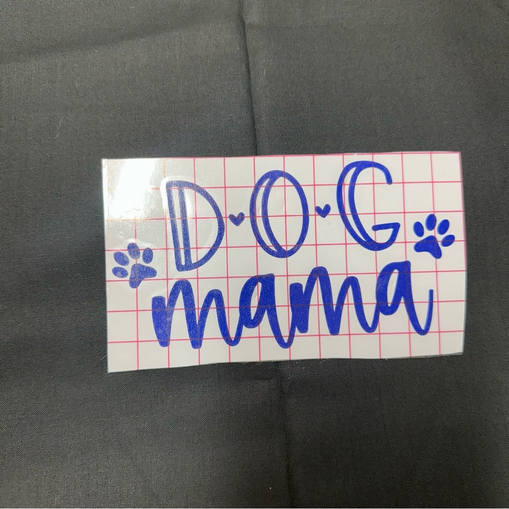 Dog Mama Decal Sticker - Blue